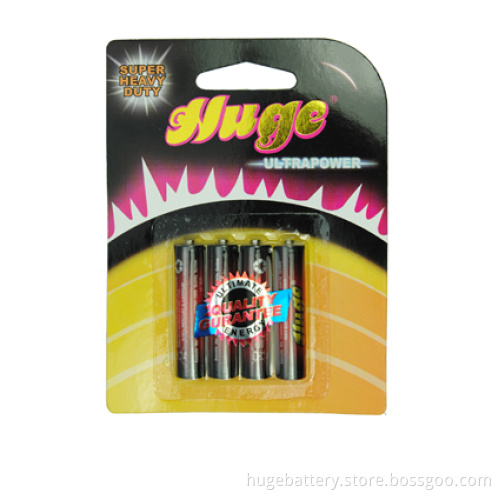 Super Heavy Duty 1.5V Carbon Zinc Battery R03p Blsiter Pack